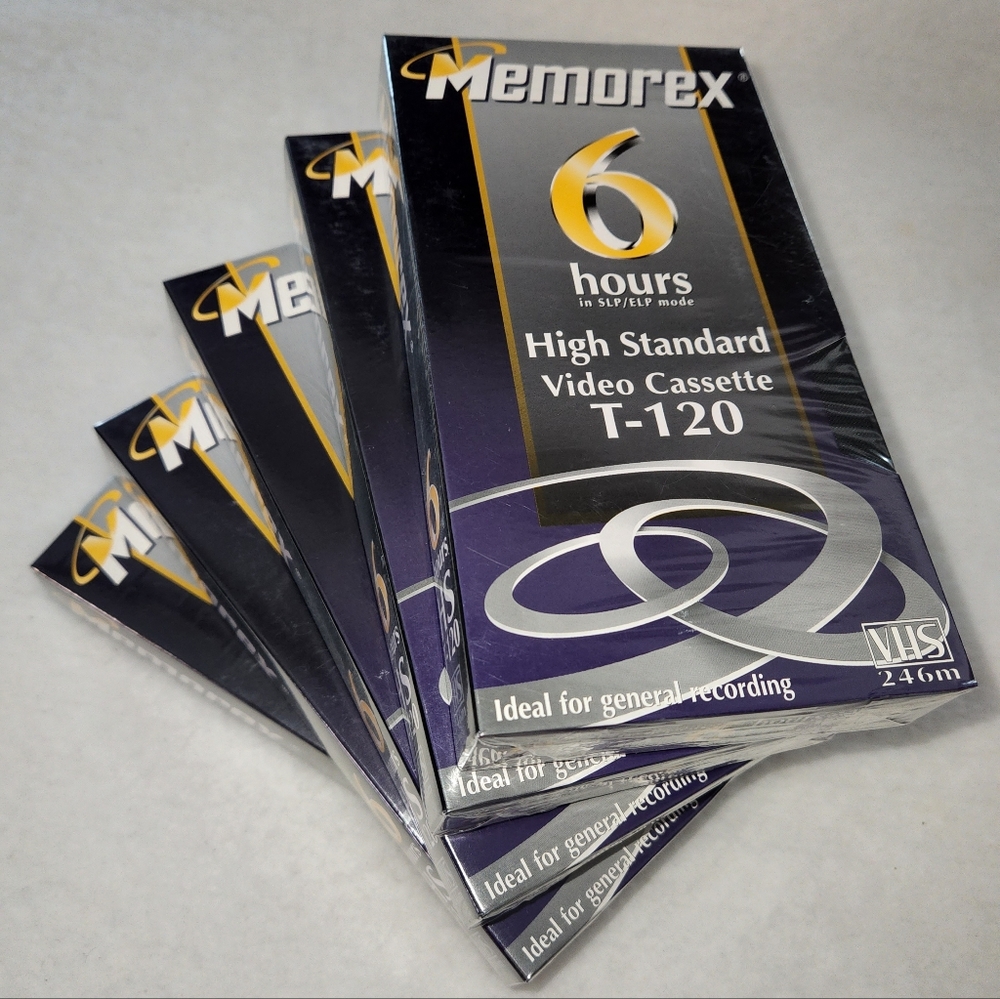 ***SOLD***Lot of 6 Memorex VHS Tapes
